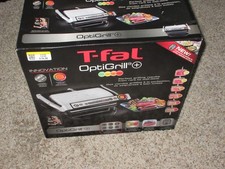 NEW T-Fal OptiGrill + Plus Non Stick Indoor Electric Grill GC712D53