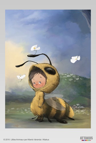 Grande carte petite abeille - grande,
