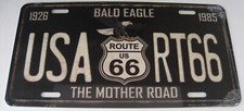 PLAQUE AUTO   USA  ROUTE 66 -