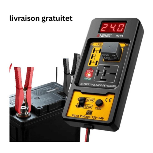 Testeur relais 12v - 24v, voiture
