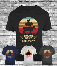 Smoke Meat Everyday Brisket Barbecue Lovers Grilling Retro Funny Gift T-Shirt