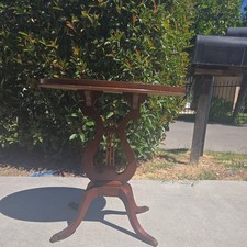 Vintage / Mid-Century MERSMAN Lyre Harp Base Oval Side Table