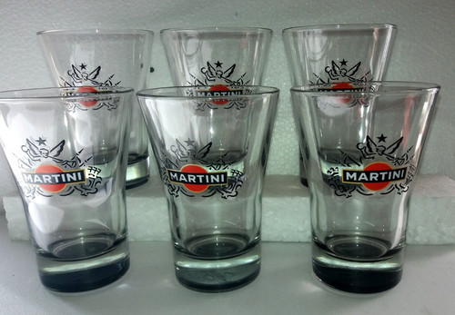 Lot verres apéritif martini - 6,
