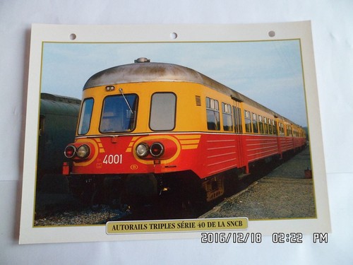 Carte fiche train autorails - fiche,