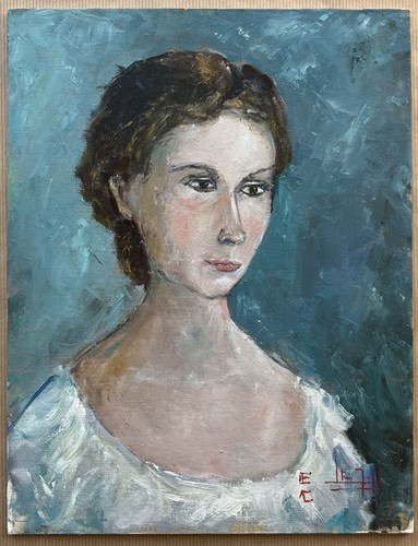Tableau huile portrait femme - tableau,