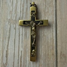 Ancienne Croix Crucifix Laiton