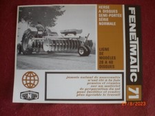 ANCIEN  PROSPECTUS    PUBLICITAIRE     HERSE A  DISQUES    FENET   71