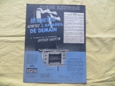 ARTHUR MARTIN - electric stove - advertising document - 1937
