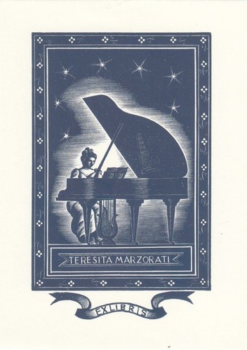 Exlibris livre illustration - livre,