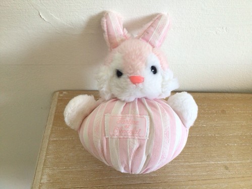 Doudou vintage lapin boule - lapin,