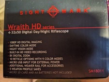 Sightmark Wraith HD 4-32x50mm Day/Night Vision Digital Rifle Scope - Black...