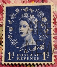 Timbre ancien Anglais Reine