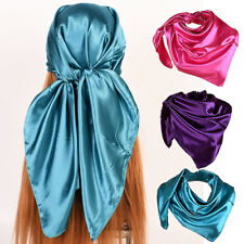 Foulard Carré En Satin Sensation De Soie Écharpe Pour Le Cou Et La Tête /
