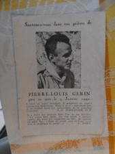 1942 Pierre Louis Gerin Mortuary Pious Image