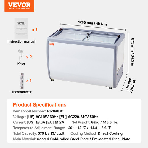 Vevor vitrine réfrigérée - vevor, À