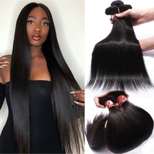 10A Human Hair Bundles Straight Wave 3 Bundles Weft Remy Virgin Hair Extensions