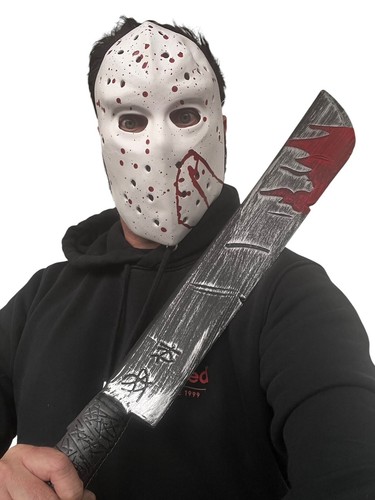 Masque hockey jason blanc - hockey,