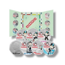 2025 Monopoly 90E Anniversaire - Ensemble De Paquet De Pièces En Argent