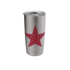 Red Star Revolution Vintage Soviet Union CCCP USSR T-shirt Stainless Steel In...