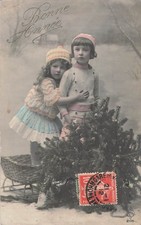 CP BONNE ANNEE PETITE FILLE