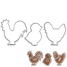 Emporte-pièces coq poule