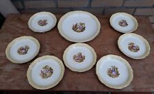 Service à Dessert Semi Porcelaine Ceranord Décor Fragonard Scènes Galantes Vinta