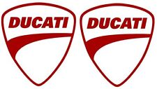 2X Ducati Red Vinyl Sticker Decal 4" Logo Racing