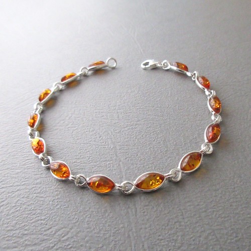 Bracelet avec ambre véritable