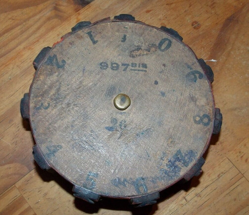 Ancien tampon roue bois - ancien,