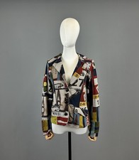AVENTURES DES TOILES Multicolor Avant Garde Lightweight Blazer Jacket Size IT 38