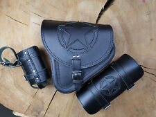Sacoche Oscillant Fortuna + Rouleau D'Outils Pour Harley Davidson Étoile De HD