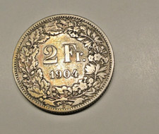 SUISSE 2 FRANCS ARGENT 1904 BERNE  TTB RARE