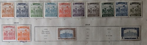 Timbres hongrie série 1919 - hongrie, de