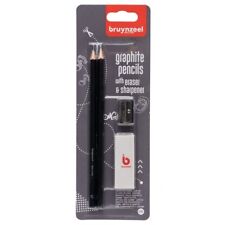 Bruynzeel Graphite Crayons Avec Effaceur Et Aiguiseur - Emballage Blister De 4