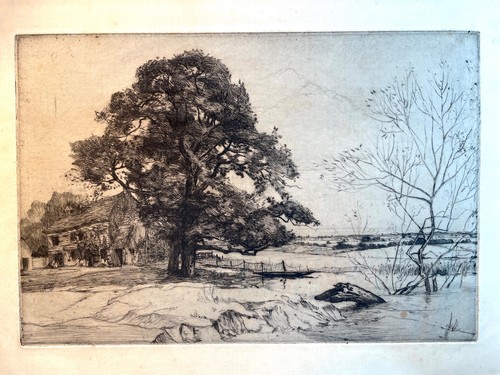 Gravure eau forte xix ème - gravure,