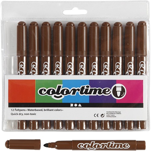 Feutres brun trait pièce - feutres, pièce/