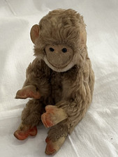 Ancien Petit Singe En Peluche