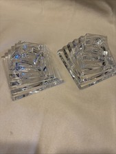CRISTAL JG DURAND (PAIR)OF CANDLE HOLDERS MADE IN FRANCE