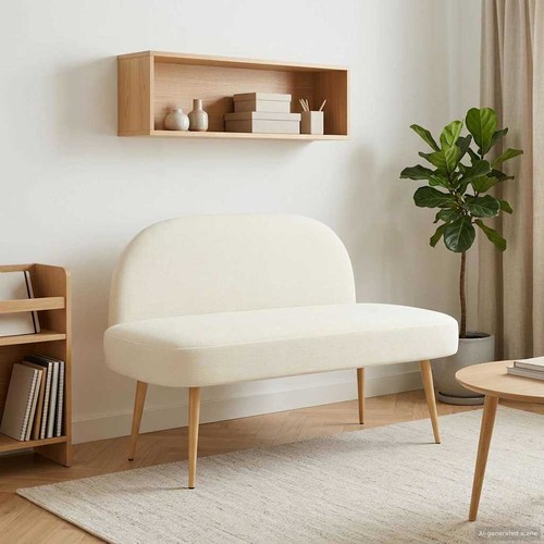 Banc rembourré avec dossier
