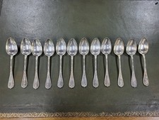 SERIE DE 12 GROSSES CUILLERES CHRISTOFLE RUBANS CLOCHETTES EN METAL ARGENTE