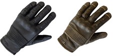 Richa Triton Perforé Été Noir / Marron Moto / Cruiser Gants Cuir