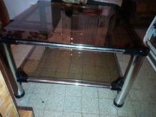 Table Basse en verre fumée et