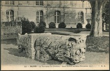 Antique Blois Terrasse Chateau Chimera Bench Postcard Fr Unused Albanu