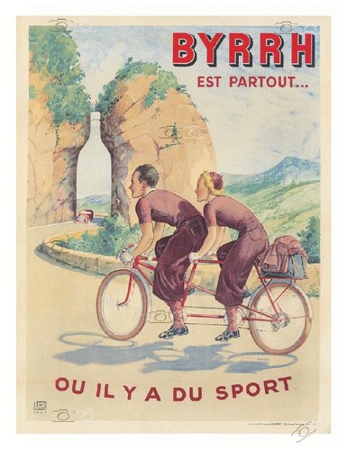 Apéritif byrrh vélo tandem - apéritif,