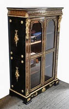 French Boulle Vitrine Display Cabinet Inlay Bibliotheque