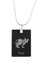 Bengal collier en cristal avec un chat Art-Dog