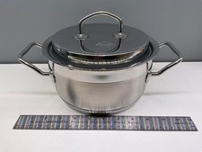 SILGA TEKNIKA - ACIER INOX 18/10 Stainless Steel Low Casserole 20cm-Italy- 13020