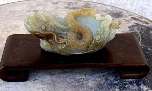 Sculpture dragon serpent - dragon, jade