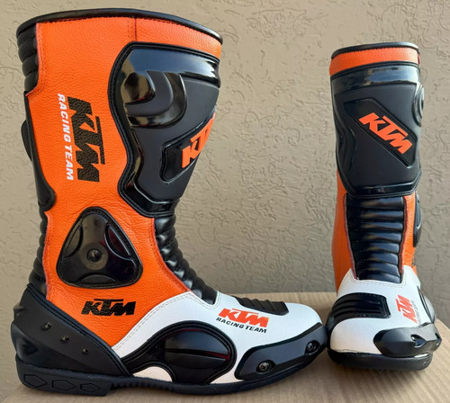 Ktm bottes cuir course moto - bottes,