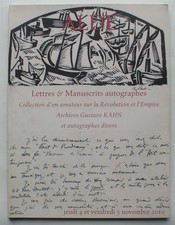 Catalogue vente 4/5 novembre 2010 - Alde - Lettres & manuscrits autographes